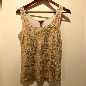 H&M Sequin sleeveless top size small